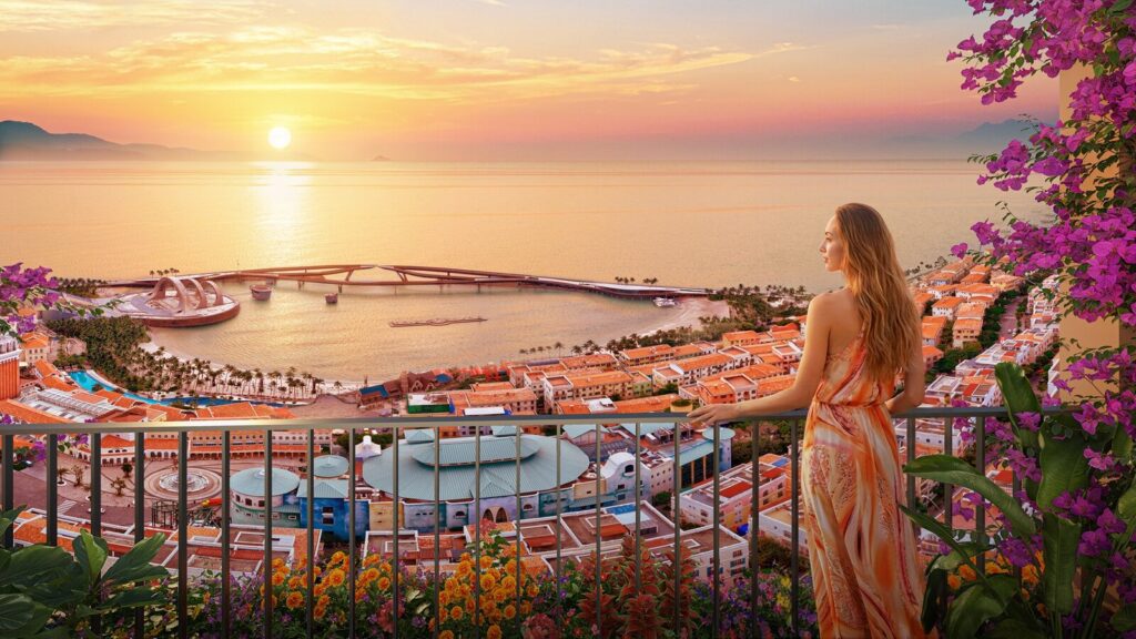 1.view sunset town